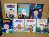 7 vol. MICII MEI EROI - Albert Einstein, Leonardo Da Vinci, Abraham Lincoln, Nelson Mandela, Stephen Hawking, Charles Darwin, Amelia Earhart - Litera