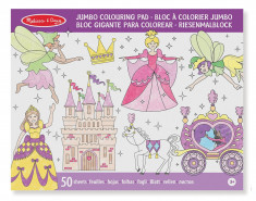 Melissa&amp;amp;Doug - Caiet jumbo cu desene pentru colorat - Printese si zane foto