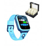Ceas smartwatch pentru copii, slot cartela SIM, 4G, cu GPS, buton SOS, apelare video, localizare precisa GPS, monitorizare spion, compatibil IOS, Andr