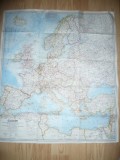 Harta Europei 1969 National Geografic , dim.= 67x77cm