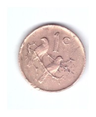 Moneda Africa de Sud 1 cent 1974, uzata