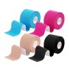 Set 4 benzi kinesiologice, bumbac, impermeabile, sustinere si protectie, ameliorarea durerii, pentru sportivi, elastice, respirabile, 5 m x 5 cm, mult, Dactylion