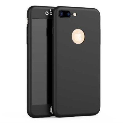 Husa pentru Apple iPhone 6/iPhone 6S ofera protectie 360&amp;deg; Ultrasubtire + Folie Sticla Securizata - Black foto