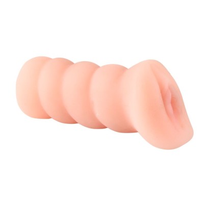 Masturbator Realist cu Vibratii, TPR, Natural, 16 cm foto