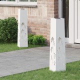 vidaXL Lumină LED Solară pentru Alei 2 pcs Alb Oțel laminat la rece 879759