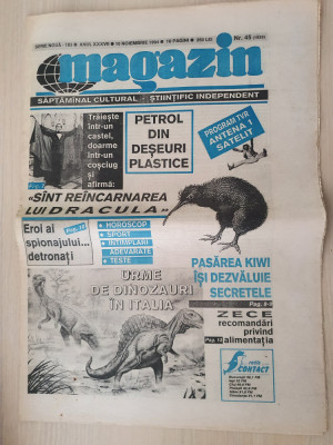 magazin 10 noiembrie 1994-urme de dinozauri in italia foto
