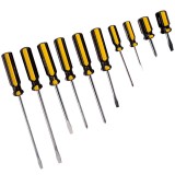 Set Șurubelnițe, 10 Bucăți, Dimensiuni Multiple, Negru și Galben, CMCLASS