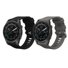 Set 2 Curele Kwmobile pentru Garmin Epix Pro/Descent MK3/Descent MK3i, Negru/Gri, Silicon, KWM000025IN001C