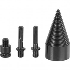 Con despicator lemn pentru bormasina, Strend Pro, cu 3 adaptoare, SDS PLUS, HEX 1/2", 50 mm