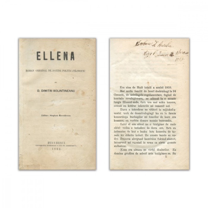 D. Bolintineanu, Elena, 1862