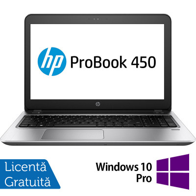 Laptop Refurbished HP ProBook 450 G4, Intel Core i5-7200U 2.50GHz, 8GB DDR4, 256GB SSD, DVD-RW, 15.6 Inch Full HD, Tastatura Numerica, Webcam + Window foto