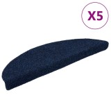 VidaXL Covorașe scări autoadezive 5 buc., bleumarin, 56x17x3 cm punch