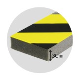 Banda autoadeziva burete, din spuma, pentru etansare, 1m x 20cm, negru/galben