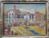 Tablou de Ionel Radu (1952 - 2021) ”Peisaj la Roma” u/c, membru UAP / Brăila, Istorice, Ulei, Realism