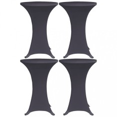 vidaXL Husă de masă elastică, 4 buc., antracit, 60 cm