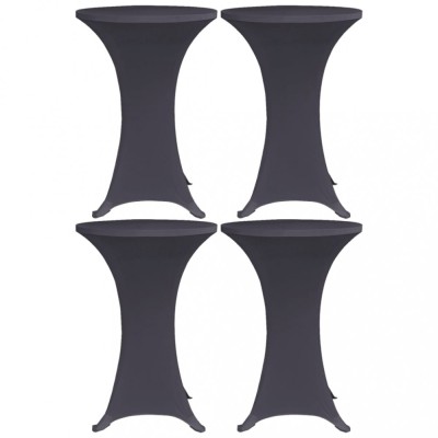 vidaXL Husă de masă elastică, 4 buc., antracit, 60 cm 279084 foto