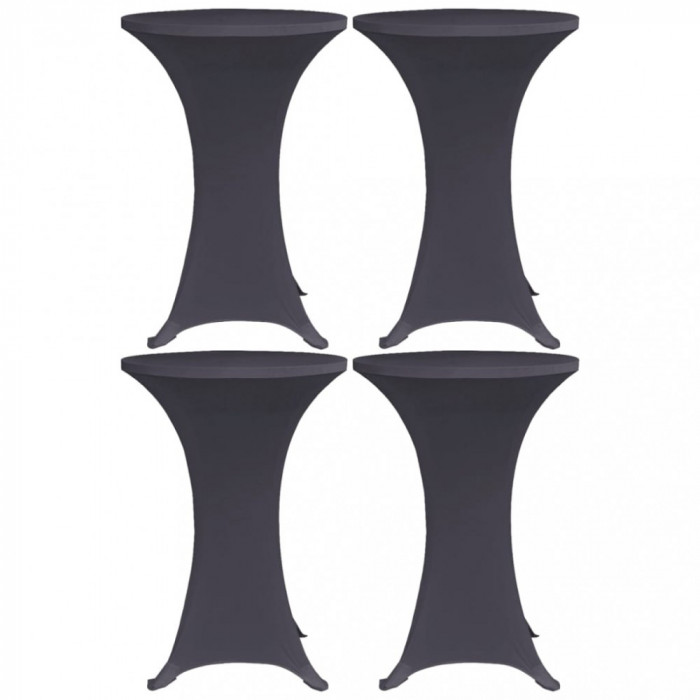 vidaXL Husă de masă elastică, 4 buc., antracit, 60 cm 279084