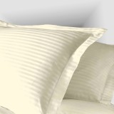 Fata de perna 40x40cm,damasc satinat,100% bumbac,crem-H026