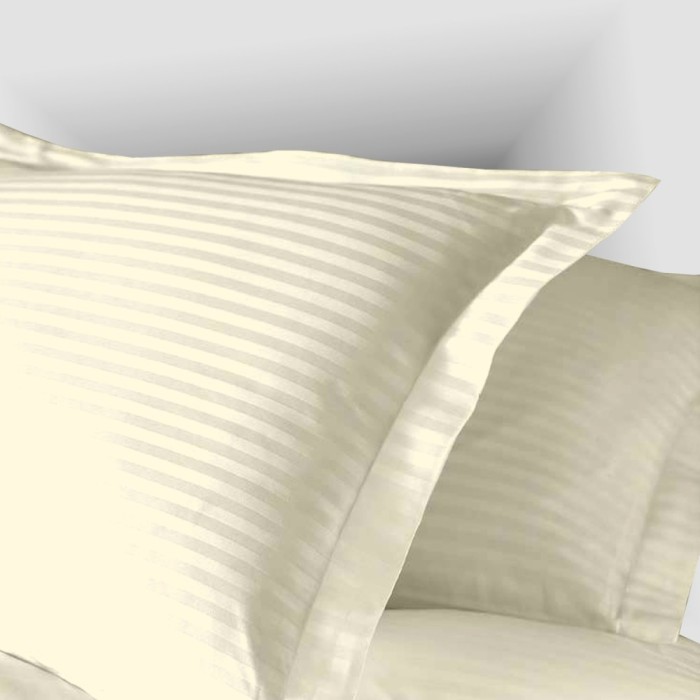 Fata de perna 40x40cm,damasc satinat,100% bumbac,crem-H026