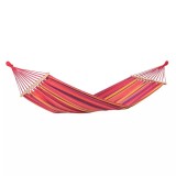 Cumpara ieftin Hamac cu bare din lemn 200 x 100 cm- roz cu dungi