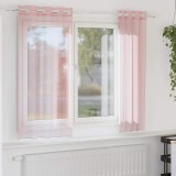 Perdele Voile cu Oelii 2 buc Roz deschis 140x175 cm