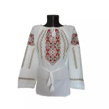 Cumpara ieftin Ie Traditionala Alba cu Motiv Floral Multicolor- IML28