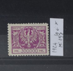 TS23 - Timbre serie Polonia - 1924 Mi197 * nestampilat