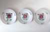 Lot 3 farfurii portelan fin, pictate manual, August Warnecke decor East Frisia, 16 cm diametru, Handgemalt, Germania