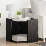 vidaXL Cutie pentru litiera pisici Stejar negru 53 x 53 x 51 cm 884069
