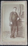 Fotografie tip CDV, barbat inceput de secol XX