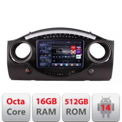 Navigatie Mini intre anii 2004-2006 Android radio gps internet 8 core QLED 2K 16+512 360 Edotec CarStore Technology foto