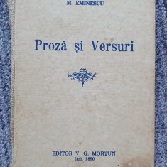 Mihai Eminescu, Proză și versuri, ediția Morțun, 1890, redata Ed Eminescu 1990