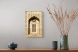 Tablou Canvas Arhitectură Mogulă Ornamentală Albă Elegante, 26 x 39 cm, CMCLASS