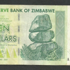 ZIMBABWE 10 DOLARI DOLLARS 2007 [26] P- 67 , F