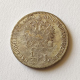Austria - 1/4 Florin 1860 B - Argint, Europa