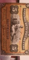 Cinco pesos cuba 1896 unc foto