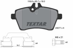 TEXTAR 2407702 Q+ set placute frana,frana disc
