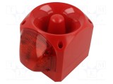 Semnalizator luminos și acustic KLAXON SIGNALS 10&divide;60VDC LED roșie IP66 ABS