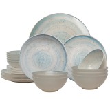 Set farfurii, 24 piese, pentru 6 persoane, Marshmallow, Multicolor