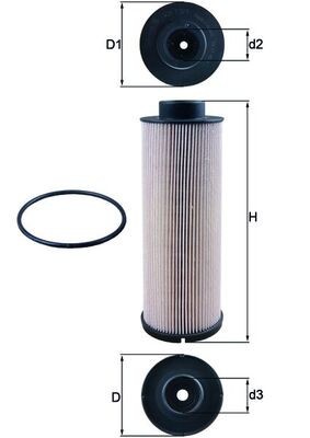 MAHLE KX 73/1D filtru combustibil foto