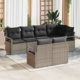 Cumpara ieftin Set de canapele pentru grădină 7 pcs Gri Rattan poli