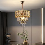 Candelabru Cristal BELVEDERE Petito 3xE14, Diametru 30cm, Auriu Lucios, Inaltime Reglabila ModernLight Concept