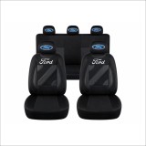 Set Huse Scaune Universale Nero Negru Personalizate cu Ford