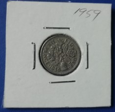 C50 - Moneda foarte veche - Anglia - six pence - 1959