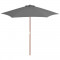 vidaXL Umbrelă de soare de exterior, st&acirc;lp din lemn, antracit, 270 cm