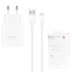 Incarcator pentru Priza, Fast Charging, 22.5W + Cablu Type-C, 5A, 1m Huawei CP404 (HW-100225E00) Alb (Bister Packing)