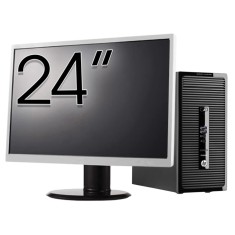 Pachet Calculator Second Hand HP ProDesk 490 G3 Tower, Intel Core i5-6400 2.70GHz, 8GB DDR3, 500GB HDD, DVD-ROM + Monitor 24&amp;quot; NewTechnology Media