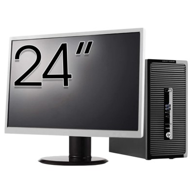 Pachet Calculator Second Hand HP ProDesk 490 G3 Tower, Intel Core i5-6400 2.70GHz, 8GB DDR3, 500GB HDD, DVD-ROM + Monitor 24&amp;amp;quot; NewTechnology Media foto