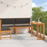 Gossi set bistro de gradina cu perne, 3 piese, lemn masiv de acacia