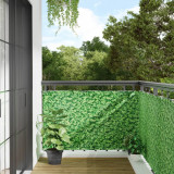 VidaXL Paravan de grădină cu aspect de plantă, verde, 700x90 cm, PVC